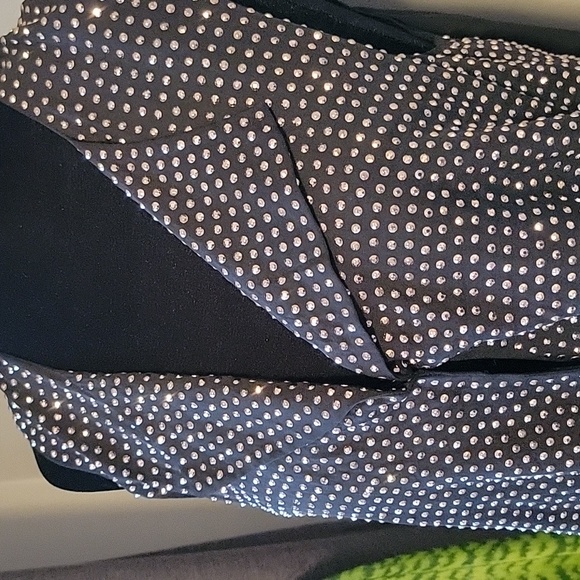 L'AGENCE Rhinestone Embellished Silk Top - Picture 2 of 8